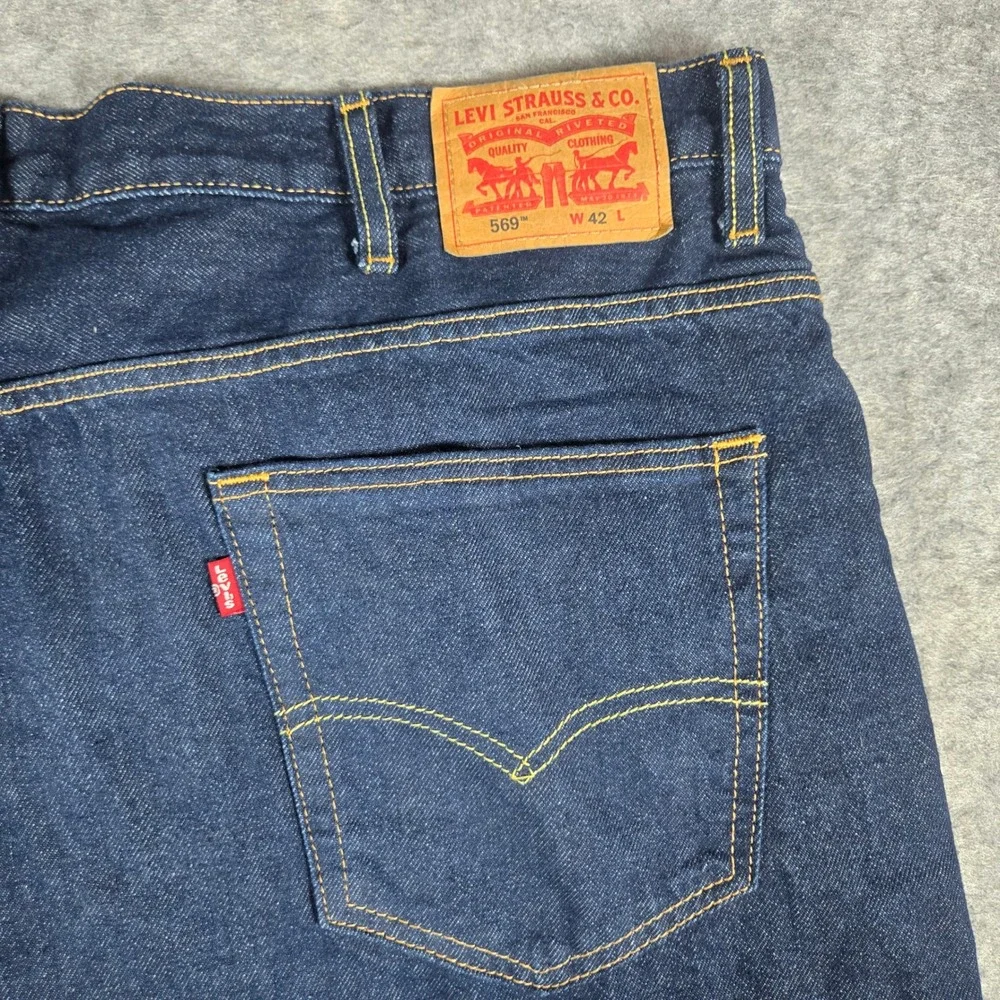 Levi's Mens Blue 569 Loose Straight Denim Shorts 42